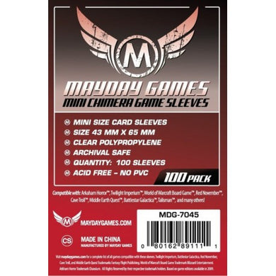 [7045] MINI CHIMERA GAME SLEEVES 43 X 65 MM (100 PACK) (RED)